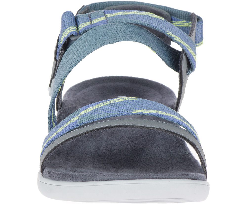 Sandálias Senhora - Merrell District Mendi Backstrap - Cinzentas/Azuis - OMH761025